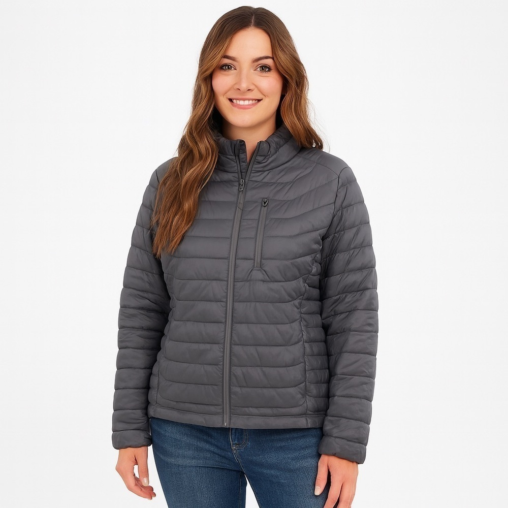Xersion Size XL Gray Quilted Puffer Jacket